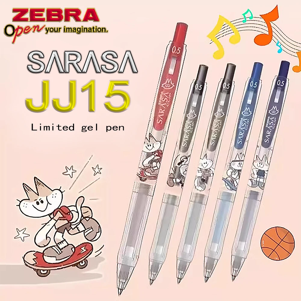 

1 шт., японская гелевая ручка ZEBRA Limited JJ15, водонепроницаемые быстросохнущие чернильные ручки с героями мультфильмов для письма, офисные аксессуары, каваи, канцелярские принадлежности
