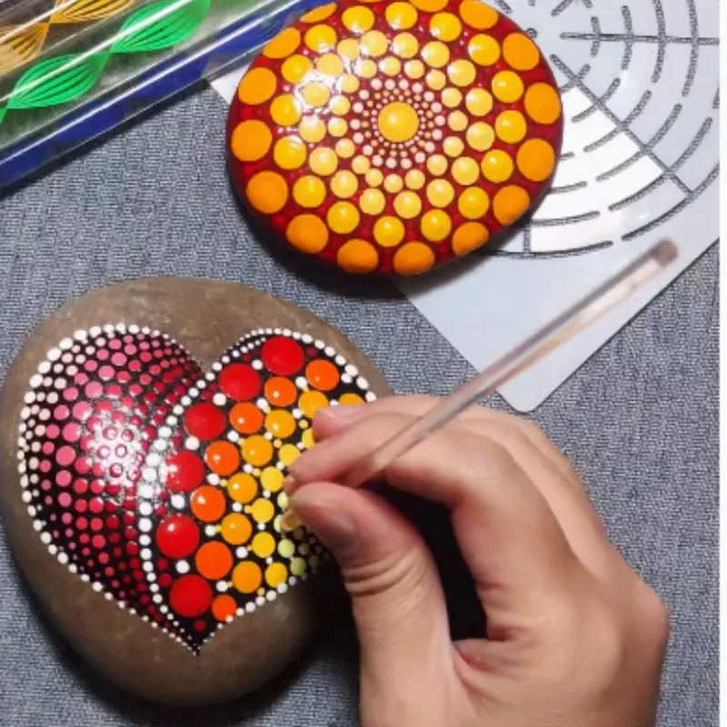 Mandala Pointillism Tool Drawing Template Handmade Drawing Pen DIY Stone Embossing Beginner Drawing Pen Art Kit Tool