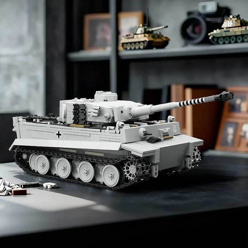 

1544 детали MOC Военный тяжелый танк Тигр времен Второй мировой войны, масштаб 1:28, конструктор, модель для сборки, игрушка для детей, подарок на день рождения