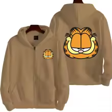 Lazy Garfield Cartoon Zipper Hoodie
