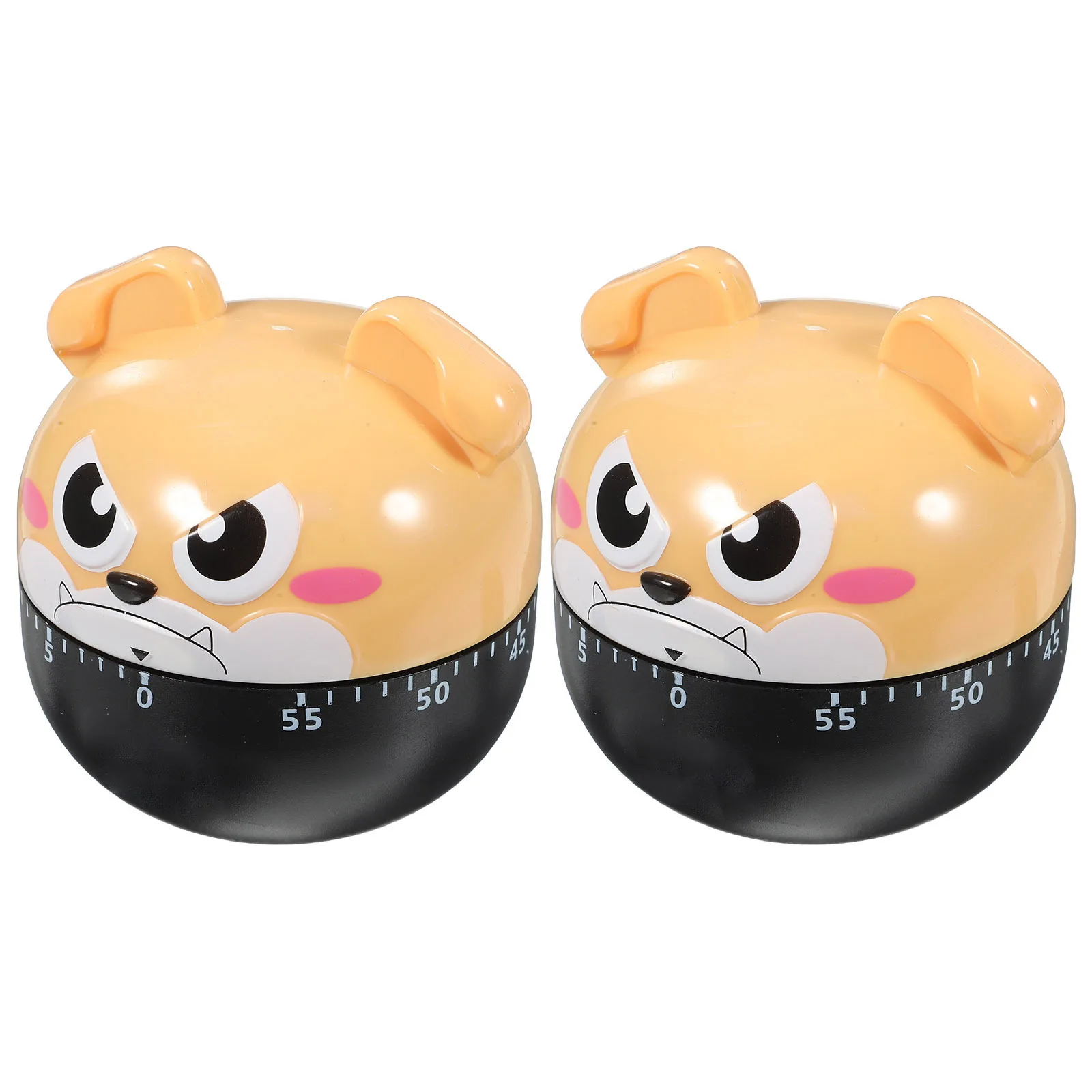

2 pcs Mechanical Baking Timer Kitchen Countdown Device Cartoon Metal Cooking Timer Tool For Autism Training