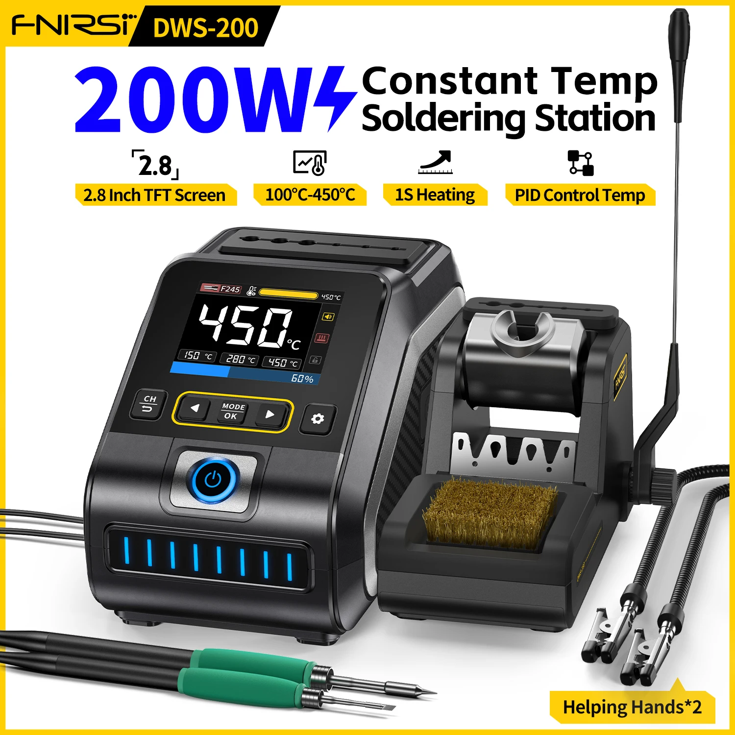 FNIRSI DWS-200 200W 전력 재사용 히팅 솔더링 스테이션: 실사용자 기반 정밀 분석 리뷰