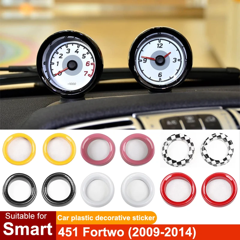 For Smart Brabus 451 Fortwo Car Tachometer Ring Cover Decorative Sticker Plastic Interior Modification Accessories