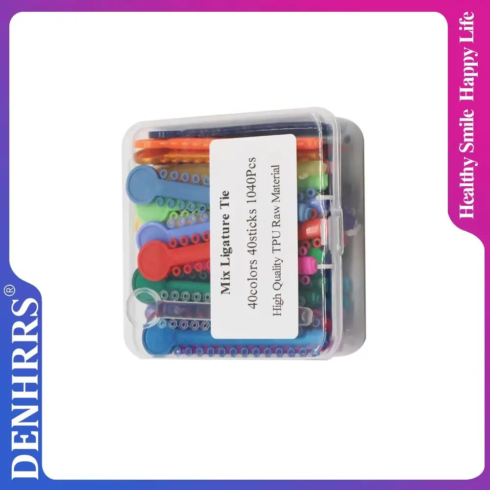 

Стоматологическая лигатура, смешивание цветов, высококачественное сырье из ТПУ, 40 палочек в коробке, 1040 шт.