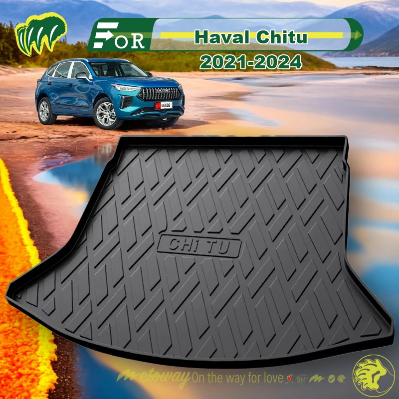 

For Haval Chitu 2021-2024 Custom Fit Car Trunk Mat All Season Black Cargo Mat 3D Shaped Laser Measured Trunk Liners