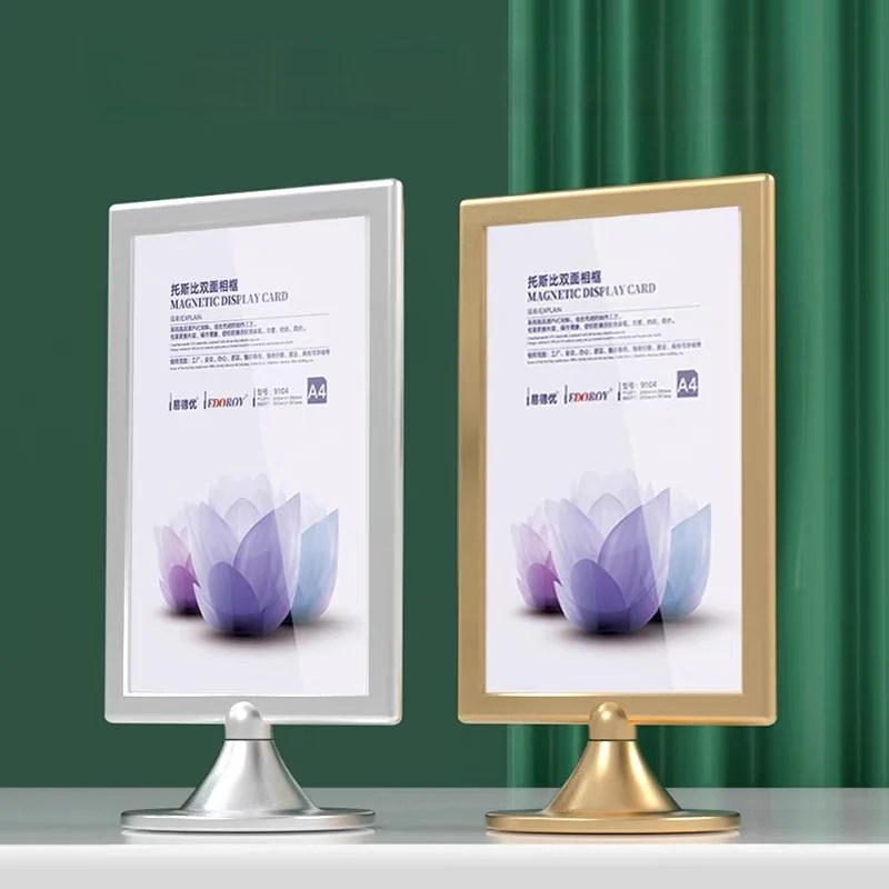 A5 148x210mm Plastic Sign Holder Display Stand Restaurant Menu Paper Holder Photo Picture Poster Frame