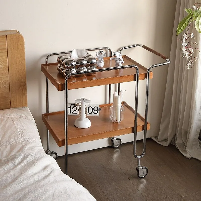 Side few trolley medieval mobile living room solid wood furniture sofa dining car advanced coffee table