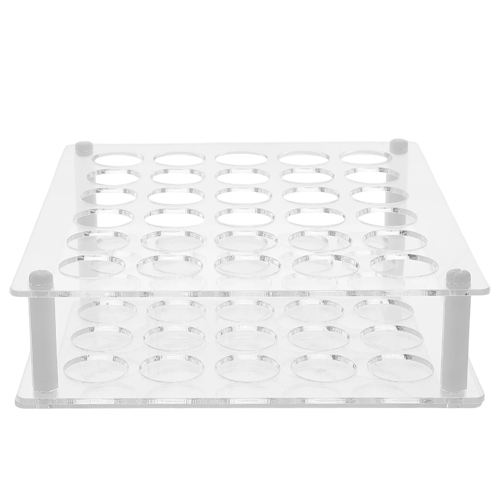 

Lipstick Organizer Clear Acrylic Makeup Display Stand For Vanity Counter Multihole Design Stackable Lip Gloss Balm Holder