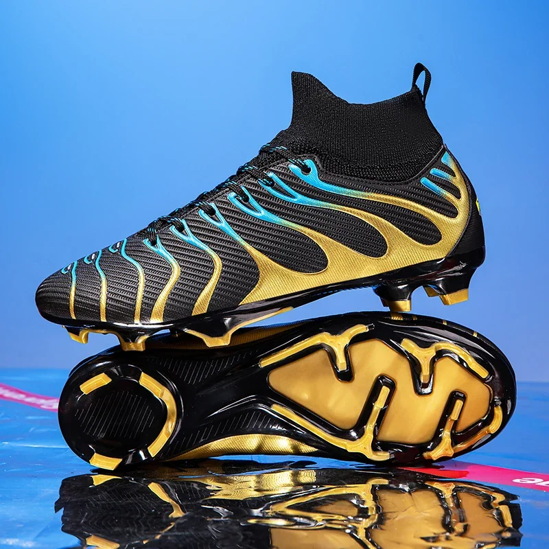 Men Match Outdoor Soccer Shoes Sport Training Long Spikes FG/TF Boys Non Slip Football Boots Cleats Indoor Futsal Comfortable