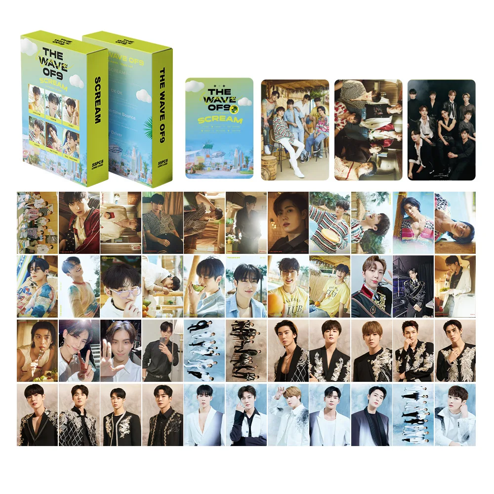 55Pcs/Set SF9 Idol New Album THE WAVE OF9 Lomo Cards HD Printed Photocards YOUNGBIN JaeYoon TAEYANG Fans Collection Gifts