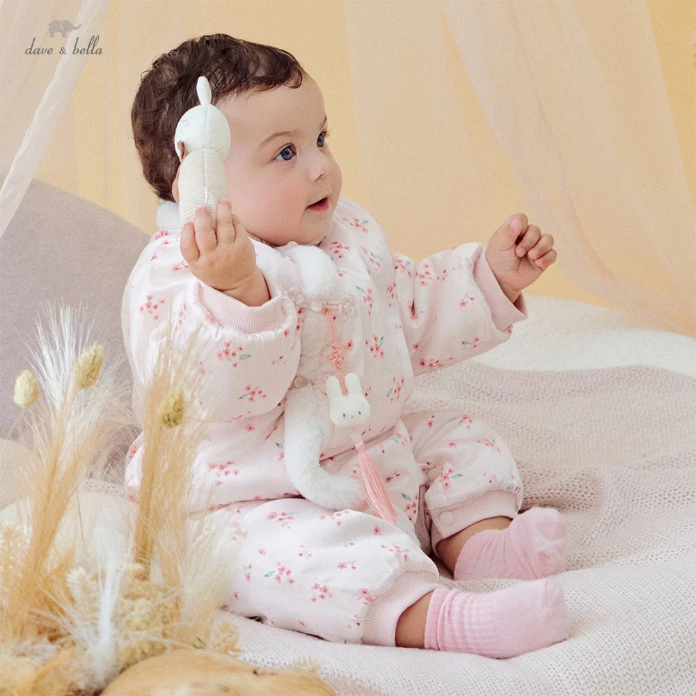 

Dave Bella, хлопковый комбинезон для новорожденных, осенне-зимний детский милый комбинезон с принтом Creeper, модные детские комбинезоны, одежда для девочек DB4254346