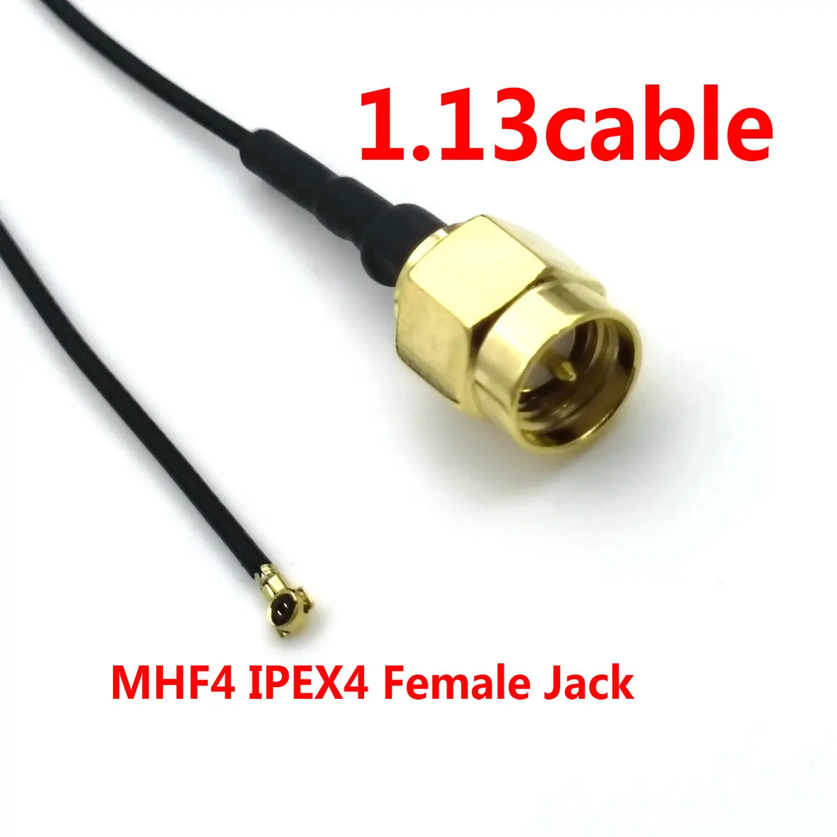 sma macho broches extensao jumper plug para mhf4 ipex4 femea jack rf113 ipx mhf4 100 pcs 01