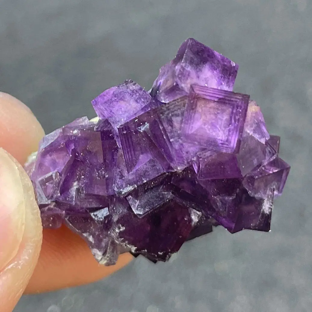 

Natural Raw Stone Anhui Purple Fluorite Crystal Cluster Mineral Specimen Quartz Rock Home Decoration Gift Healing