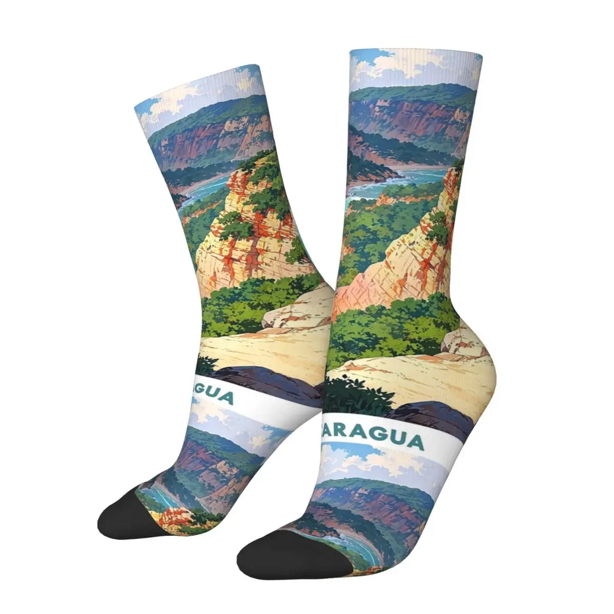 Beautiful Nicaragua Landscape Socks Harajuku High Quality Stockings All Season Long Socks Accessories for Unisex Christmas Gifts