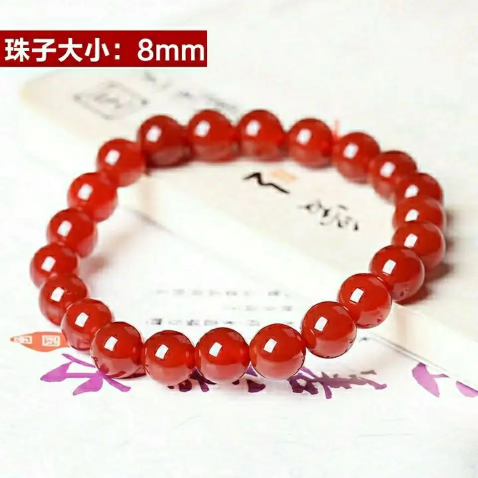 official-website tiki tiki Bohemia Natural Carnelian Red Agate Statement Bracelet Man Women Chalcedony Couples Gift