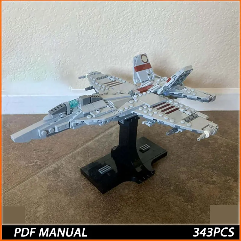 

Конструктор MOC F-18 Hornet (масштабная модель), 343 детали, идеи для творчества, сборные игрушки, рождественский подарок