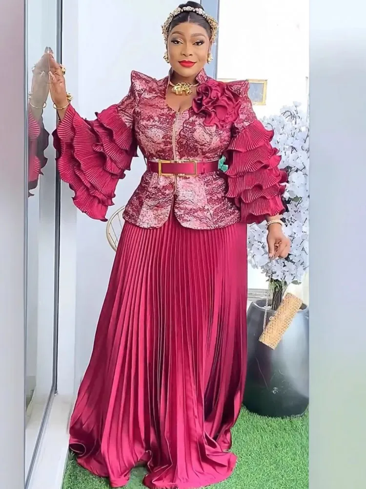 

Африканская одежда для женщин, комплекты из 2 предметов, топы и юбки, костюмы Dashiki Ankara, турецкая одежда, платье больших размеров, свадебные платья