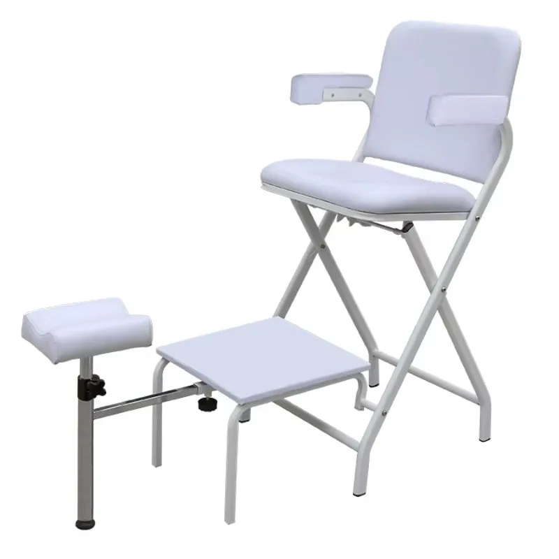 Folding PU Leather Pedicure Spa Chair Adjustable Footrest Height Color Available  for Nail Salon