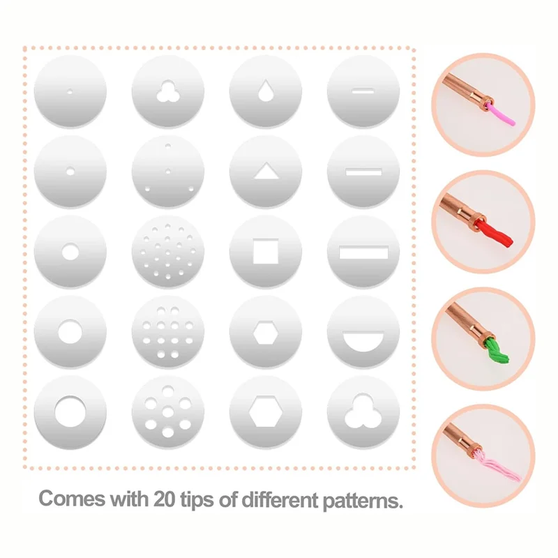 الطين الطارد، فندان الطارد الفولاذ المقاوم للصدأ الطين الطارد مع 20 قرص، معجون السكر بثق أداة تزيين الكعكة Set-B61B