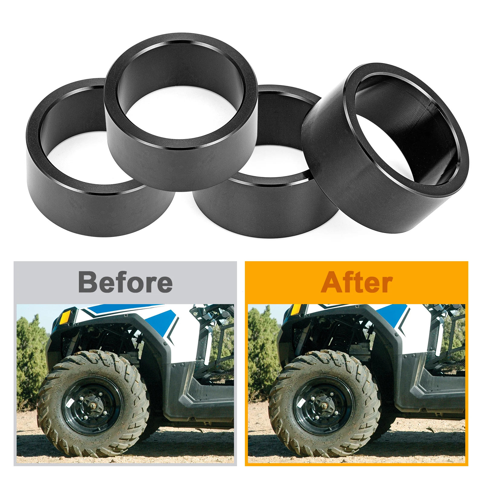 

ATV Full Suspension 2" Lift Spacer Kit Front&Rear Lift Kit for Yamaha Grizzly Series Kodiak, Polaris RZR Sportsman Suzuki Can-Am