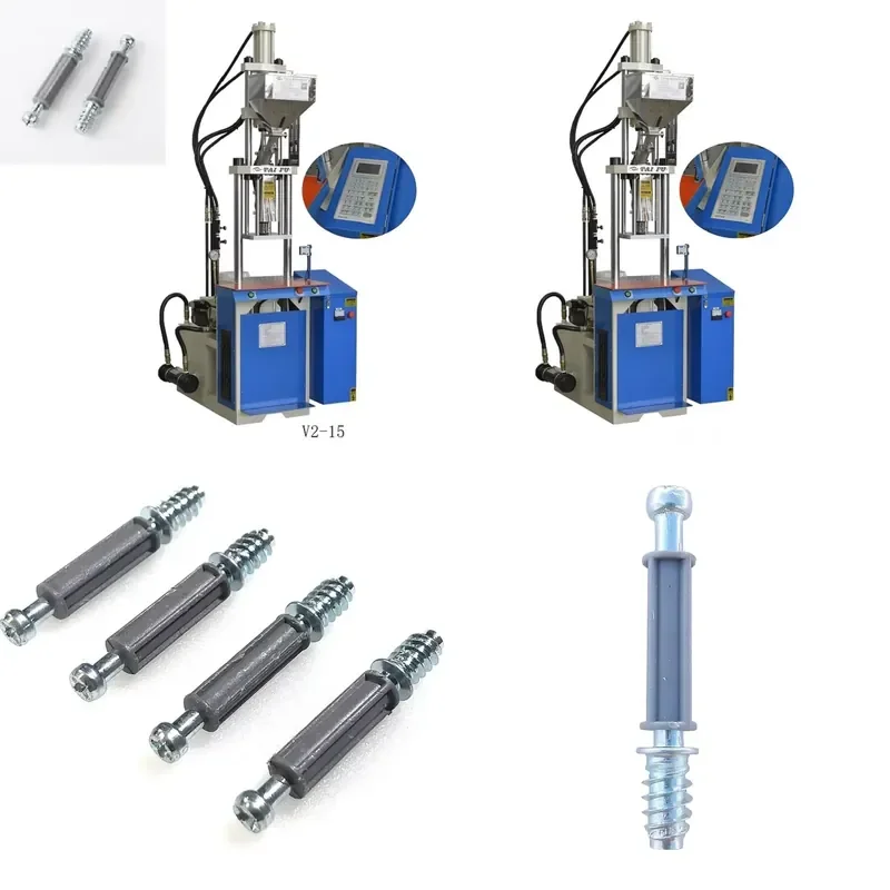 15 Ton Miniature Vertical Electric Hydraulic Injection Molding Machine for ABS PP PC Materials with Cam Locking Screws