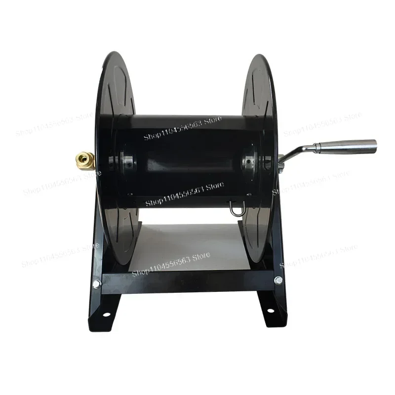 بكرة خرطوم كرنك يدوية شديدة التحمل، بكرة تخزين فولاذية دوارة لكابلات الخراطيم ذات سعة كبيرة وتنظيم الأنابيب