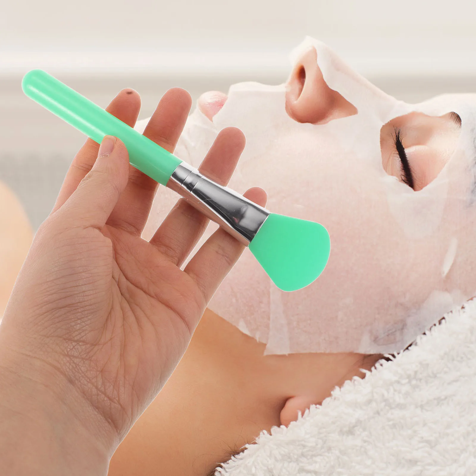 1 Set Silikon-Make-up-Pinsel-Set, multifunktionales Gesichtspuder, Rouge, Lidschatten, Reisepinsel für die Anwendung von Foundation-Masken