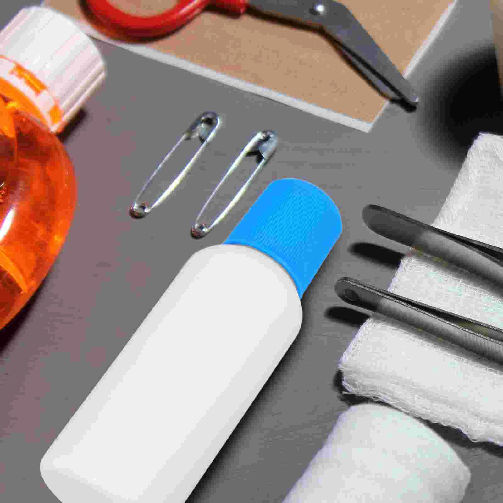 6 Pcs Smear Medicine Bottle Sponges Head Empty Container for Liquid Refillable Small Man Liniments Applying Bottles