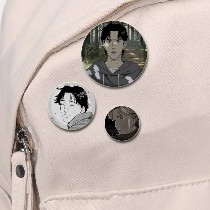 Anime Monster Tinplate Soft Button Brooch Creative Figure Icon Badge Snap-in Pins for Clothes Bag Decoration Jewelry Accessories