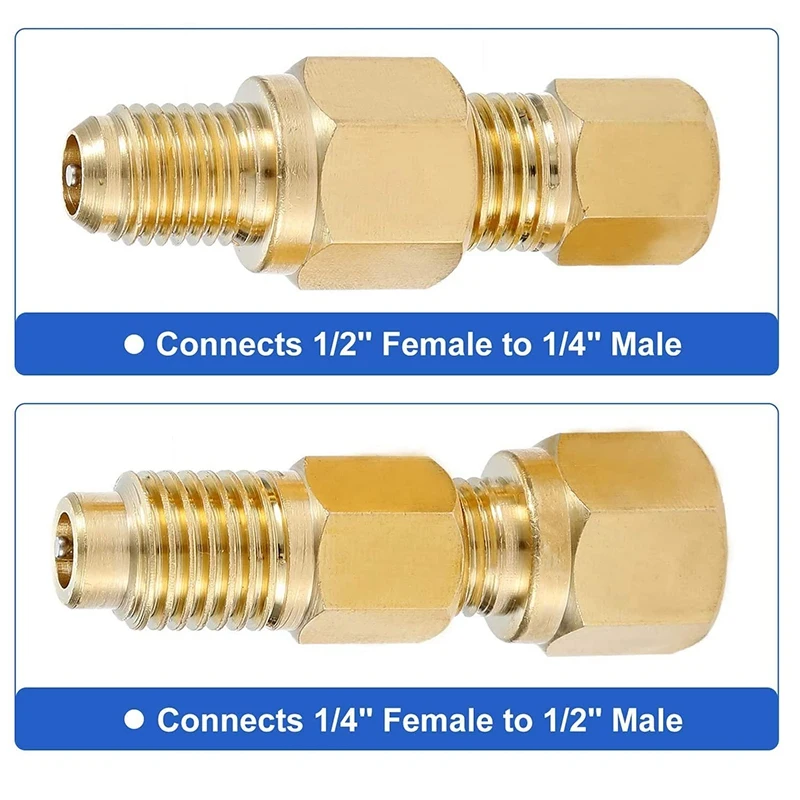 R12 R22 To R134A Refrigerant Tank Kit, With Spool Remover, Refrigerant Adapter 1/2ACME To 1/4SAE, 1/4SAE To 1/2ACME