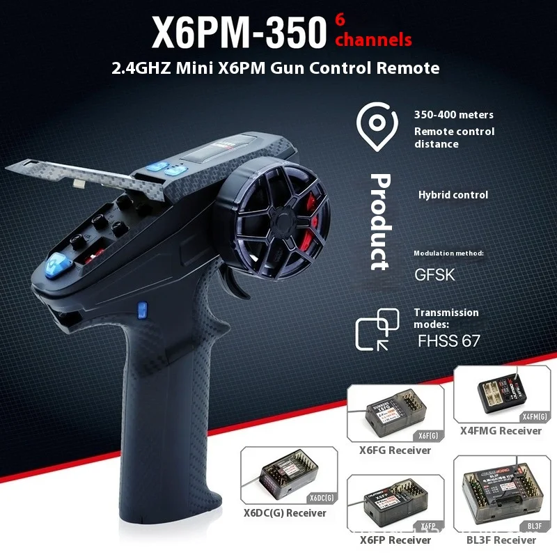 

Mini Remote Controller X6PM Gun Control Tank Boat Car Differental Speed Throttle Proportion Control Small Flying Elephant