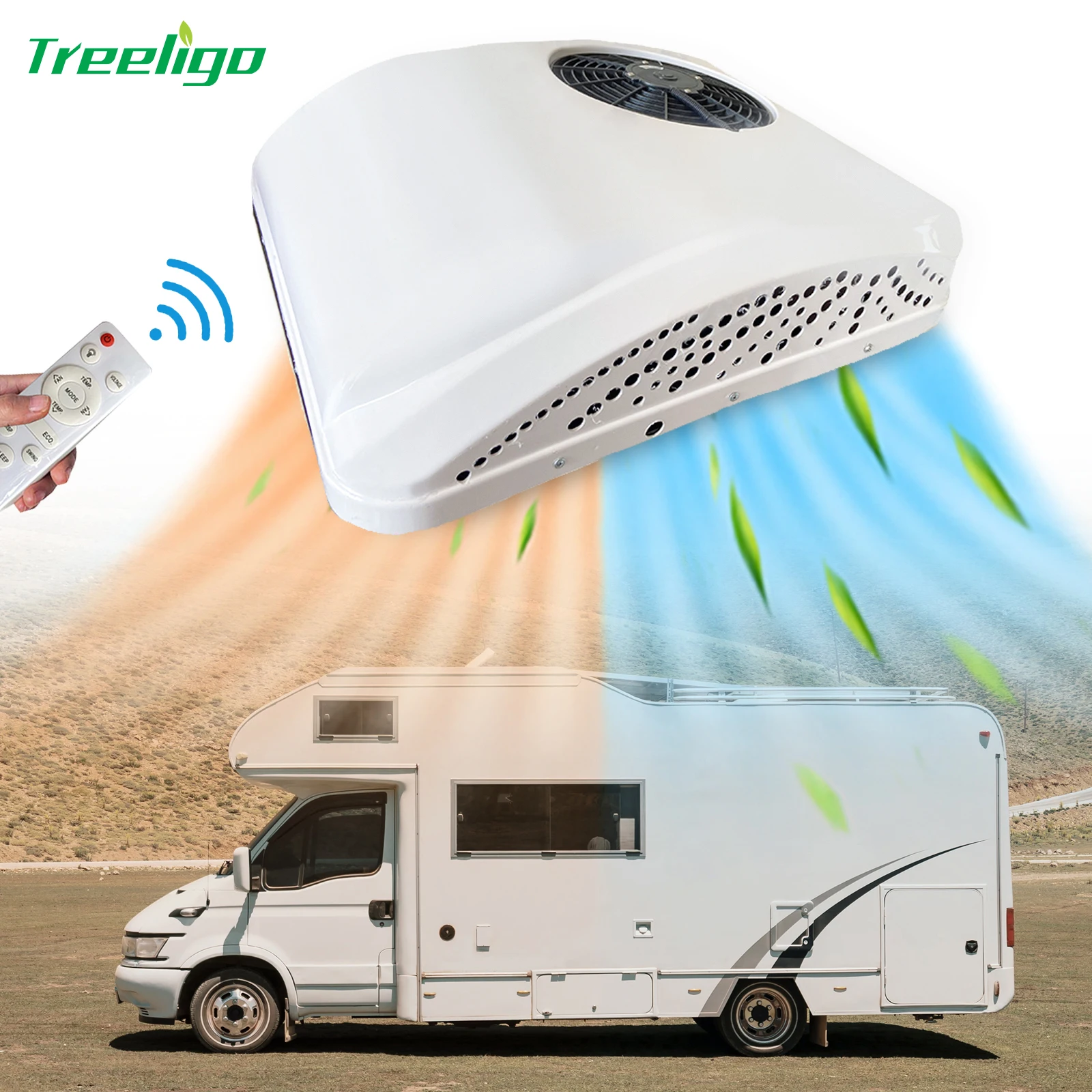 Camper RV Roof Electric Roof Mounted 12V Electric Tractor Air Conditioner For Car Caravan Truck Crane Air Conditioning