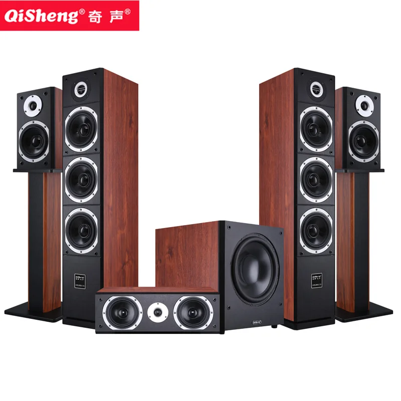 HQ35 Home Theater 5.1 Set Wooden Audio Combination DTS Decoding Power Amplifier Subwoof Speaker