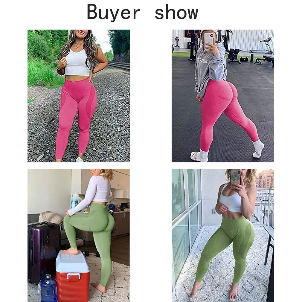 Contour Seamless Leggings Women High Waist Yoga Pants Tummy Control Gym Leggings Booty Yoga Leggings Sports Workout Tights Woman