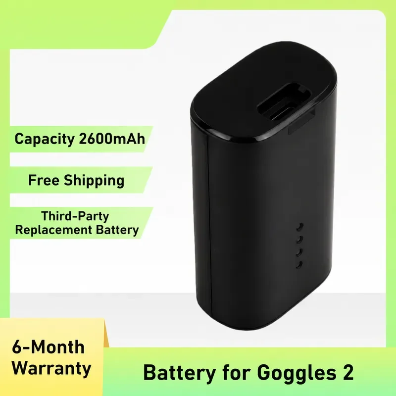 High Capacity 2600mAh Battery for DJI Goggles 2 FPV Flight Glasses Accessories Long Battery Life Replacement Power Supply