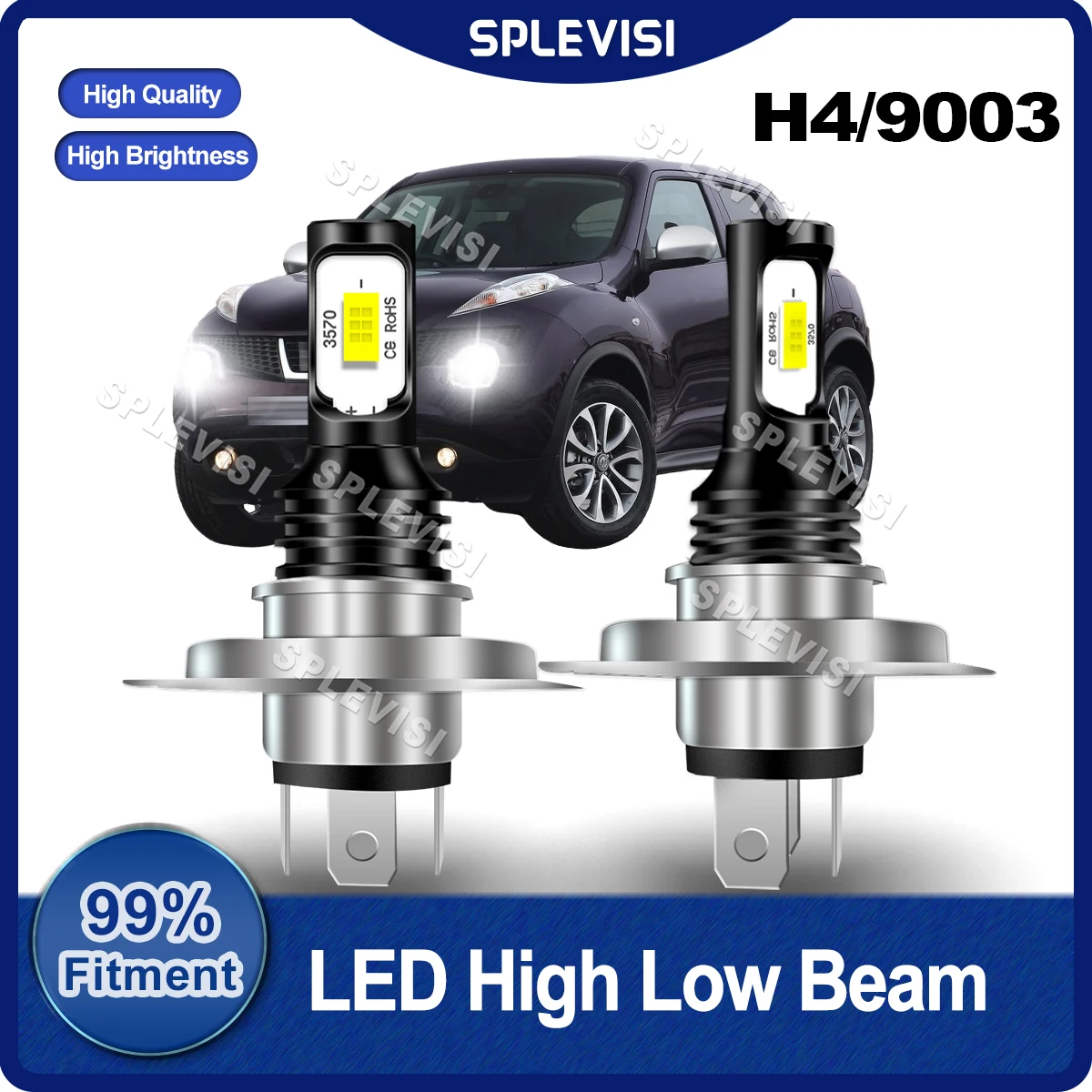 All-In-One Car LED Headlight H4/9003 High Low Beam Bulbs 9V-36V CSP Chips For Nissan Juke F15  2011 2012 2013 Replace Auto Light