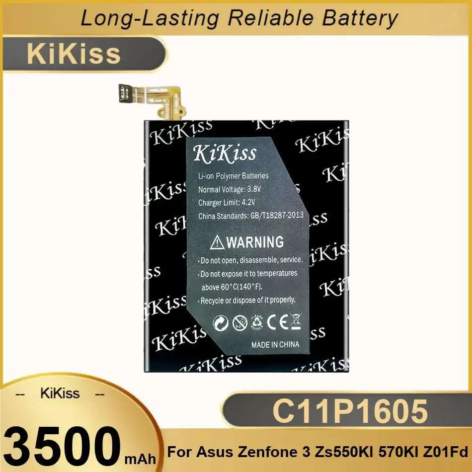 

Mobile Phone Battery C11P1605 High Performance For Asus Zenfone 3 ZS550KL 570KL Z01FD 3500Mah
