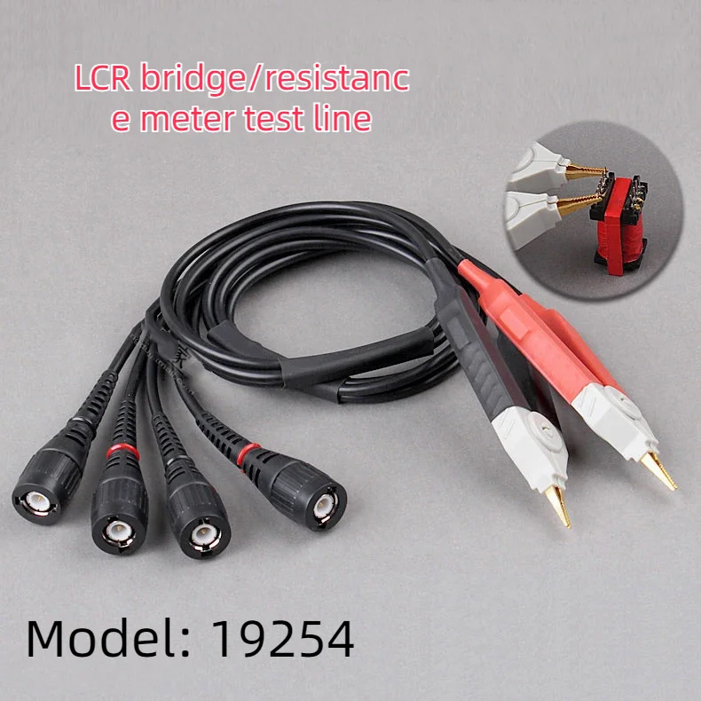 Digital Bridge LCR Test Line Low Resistance Measurement Cable Fixture Universal Four-wire Multimeter