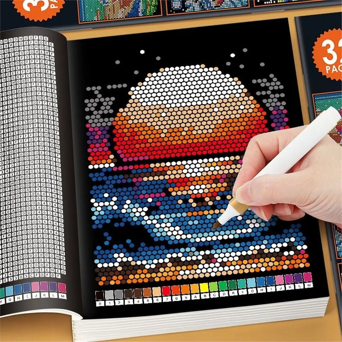 PHONE&GEAR 100 Mysteries: A Coloring Book for Adults Relaxation and Wonder - Squares, Diamonds