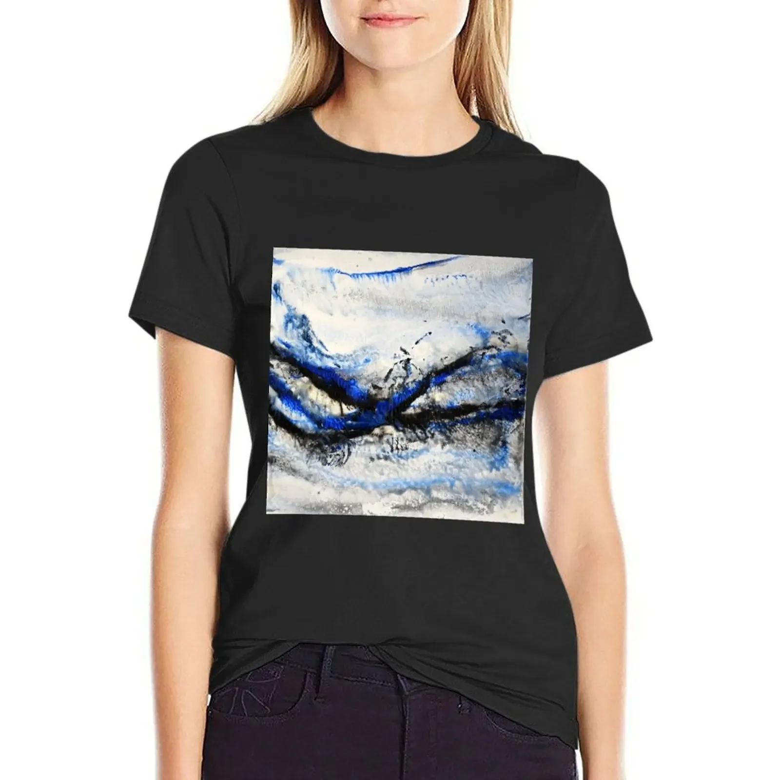 

Blue wave T-Shirt animal prinfor blacks blanks tshirts for Women