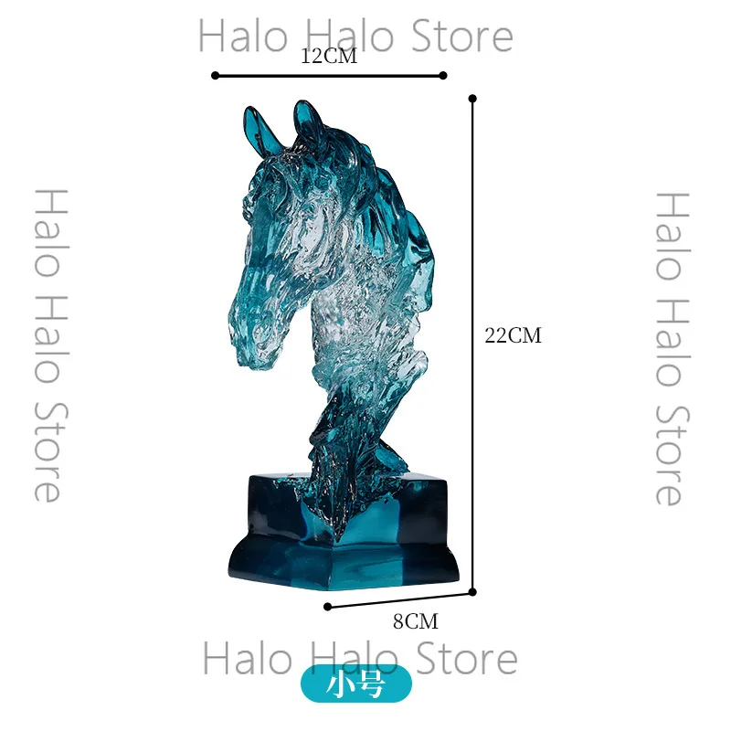 Picture 7: Wine cabinet decorative ornament light luxury high-end horse head soft decoration