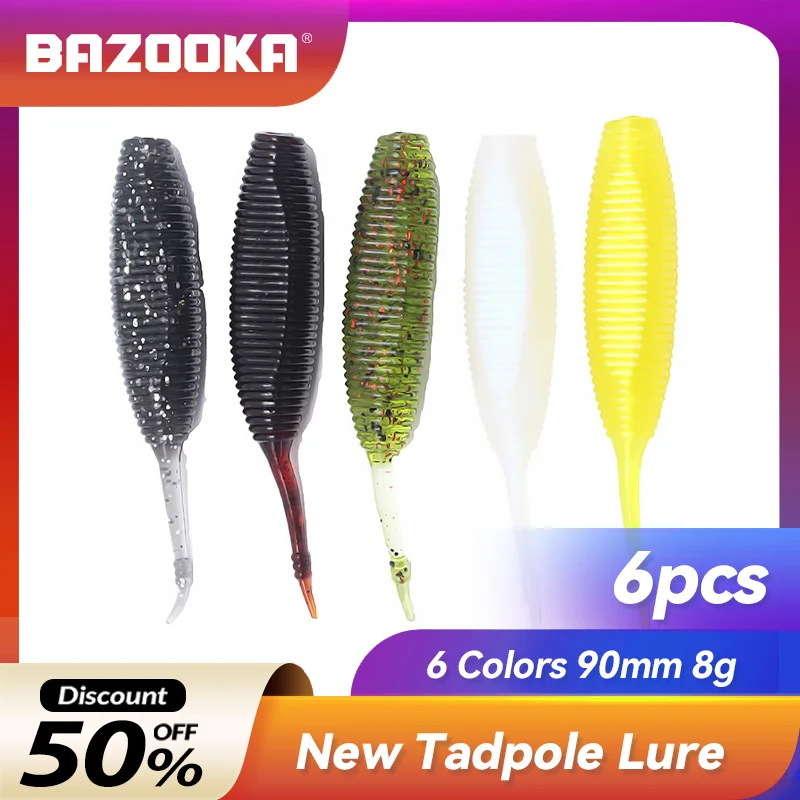 

Bazooka 8g Soft Tadpole Fishing Lure Floating Sinking Trout Bass Pike Winter Bait Silicone Swimbait Wobblers JIG Shad Worm Tail