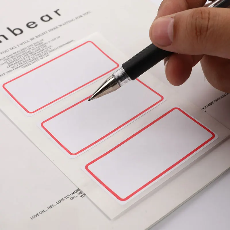 Étiquette Autocollante Blanche, Note Vierge, 36 Étiquettes, Feuilles