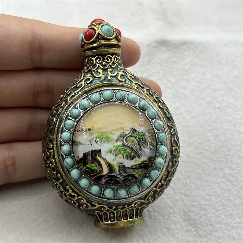 Retro Great wall of china Snuff Bottle mini bottle ﻿