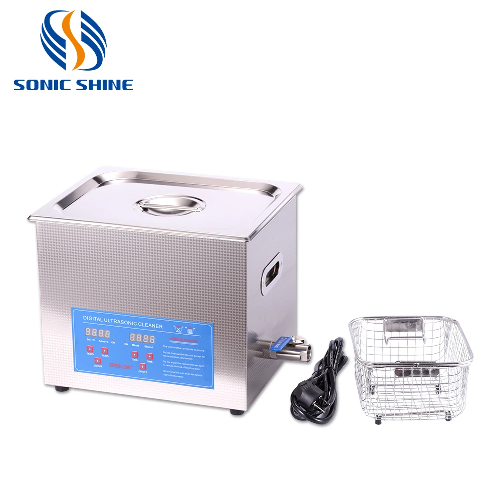

SN-40A 10L Industrial Ultrasonic Cleaner Electric Durable 40Khz Timer Heater Hard Stainless Steel Parts for Cleaning Machine