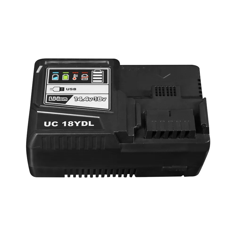 Portable Rapid Charger with USB Port Lithium Battery Charging Station Compatible with For Hitachi 14.4V-18V Lithium Batteries