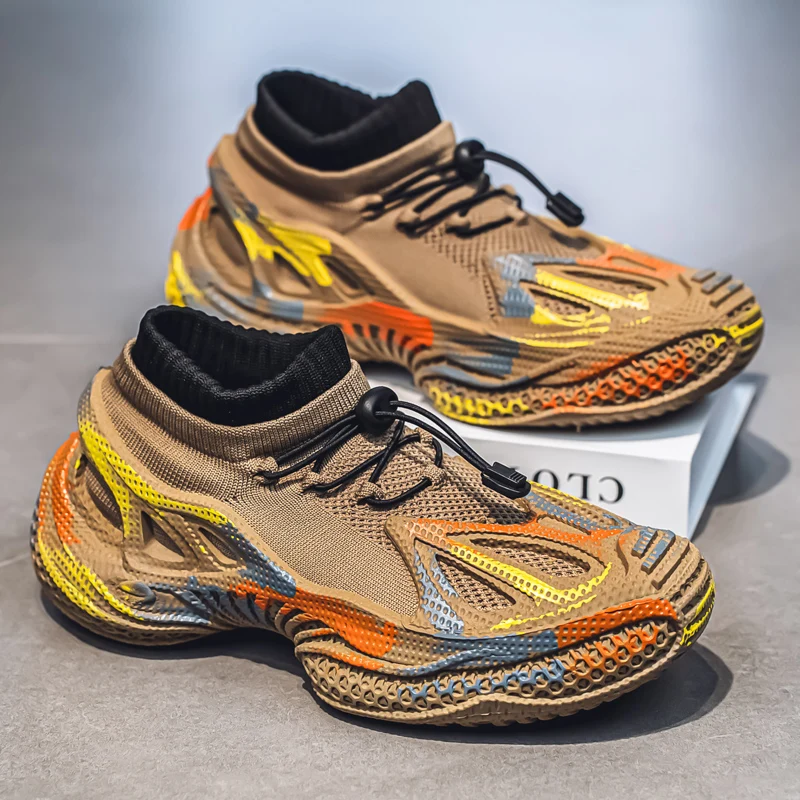 

Thick Sole Outdoor Comfort Men Sports Shoes 2026 Autumn New Man Anti Slip Men's Casual Footwear Fashion Breathable Running Walk