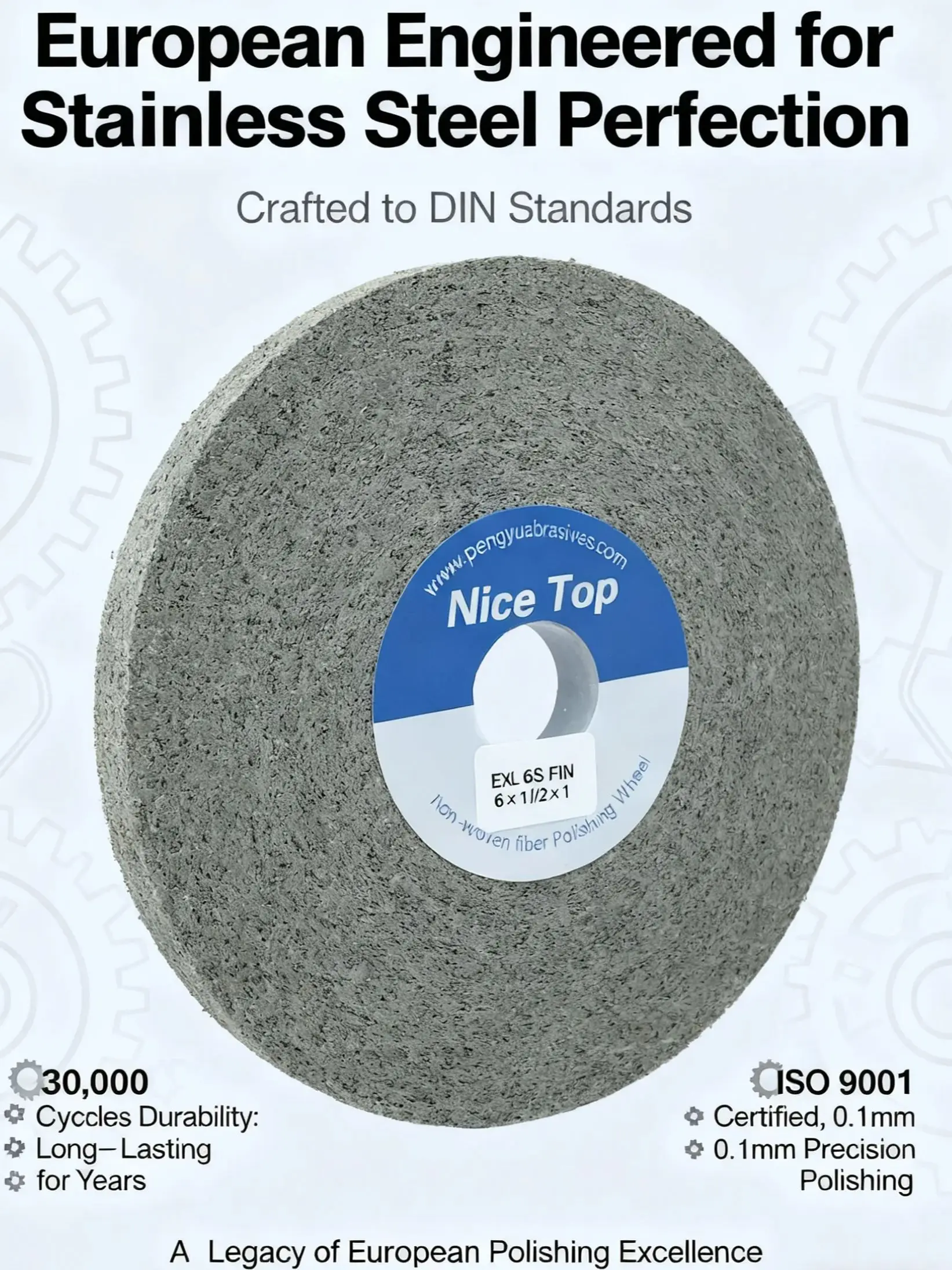 لطيفة أعلى EXL 6S FIN 6x1/2x1 بوصة عجلة ملتوية إزالة الأزيز وتلميع لشفرات محرك التوربينات لآلة الطحن جلخ