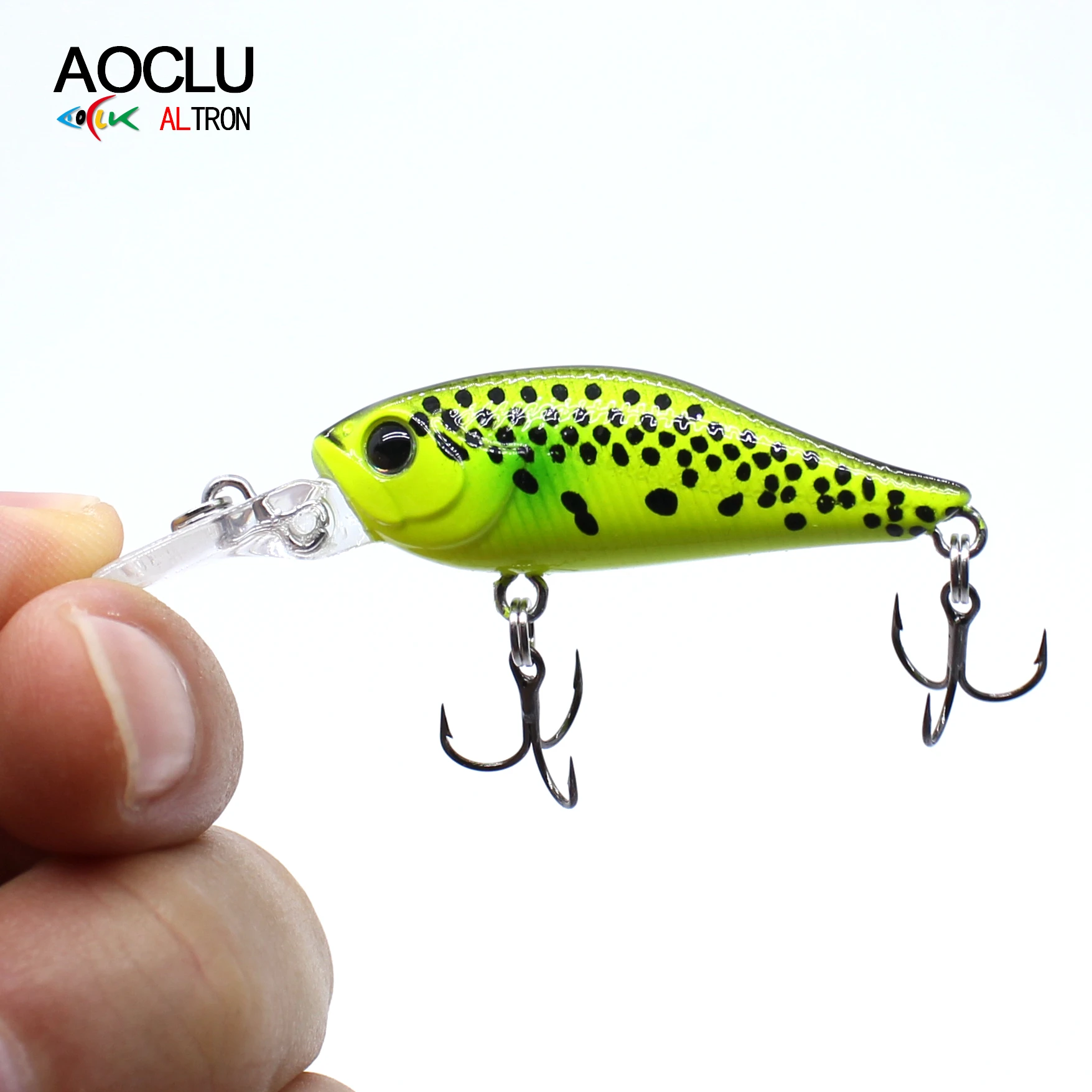 AOCLU-Mini Minnow Shad, 40mm, 2.5G, 0.7M, Deep Diver Swimmer, Floating Crankbait, Wobbler, Strong VMC Hooks, Japan Quality