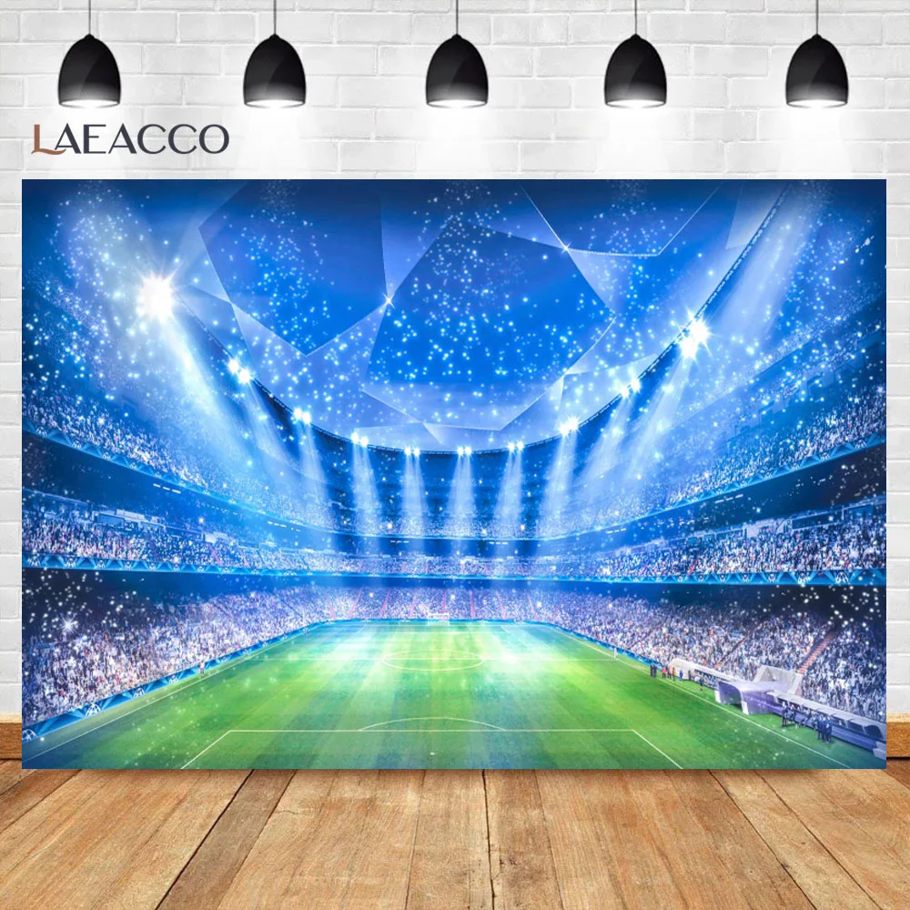 Soccer Field Photography Background Boy Football Communion Birthday Party Grassland Stadium Poster Baby Portrait Photo Backdrop